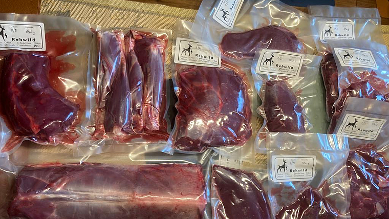 Mit Wuid.Pikerl etikettierte Fleisch